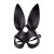 Чёрная кожаная маска с длинными ушками - Sitabella - купить с доставкой в Красногорске
