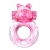 Розовое эрекционное виброкольцо на пенис Pink Bear - Baile - в Красногорске купить с доставкой