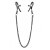 Черные зажимы на соски на цепочке BLAZE DELUXE NIPPLE CLAMPS - Dream Toys - купить с доставкой в Красногорске