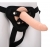 Телесный страпон на черных трусиках STRAP ON REAL DILDO - 20 см. - Dream Toys - купить с доставкой в Красногорске