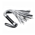 Серебристая плетка Struggle My Flogger с черной ручкой - 45 см. - Lovetoy - купить с доставкой в Красногорске
