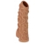 Телесная насадка с венками и открытой головкой Nude Sleeve M - 12 см. - KOKOS - в Красногорске купить с доставкой