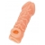 Телесная закрытая насадка с венками Cock Sleeve Size L - 17,6 см. - KOKOS - в Красногорске купить с доставкой