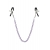 Зажимы для сосков с фиолетовой цепочкой Sweet Caress Nipple Chain - Sweet Caress - купить с доставкой в Красногорске