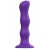 Фиолетовая насадка Strap-On-Me Dildo Geisha Balls size M - Strap-on-me - купить с доставкой в Красногорске