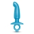 Голубая анальная пробка для массажа простаты Hither Silicone Prostate Plug - 14,3 см. - b-Vibe - в Красногорске купить с доставкой