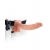 Телесный полый страпон с вибрацией Vibrating Hollow Strap-On with Balls - 24 см. - Pipedream - купить с доставкой в Красногорске