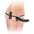 Черный страпон с вагинальной пробкой Deluxe Vibrating Penetrix Strap-On - 19 см. - Pipedream - купить с доставкой в Красногорске