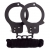 Чёрные наручники из листового металла в комплекте с веревкой BONDX METAL CUFFS LOVE ROPE SET - Dream Toys - купить с доставкой в Красногорске