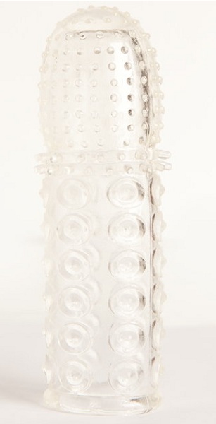 Прозрачная закрытая гелевая насадка - 13,5 см. - Toyfa Basic - в Красногорске купить с доставкой