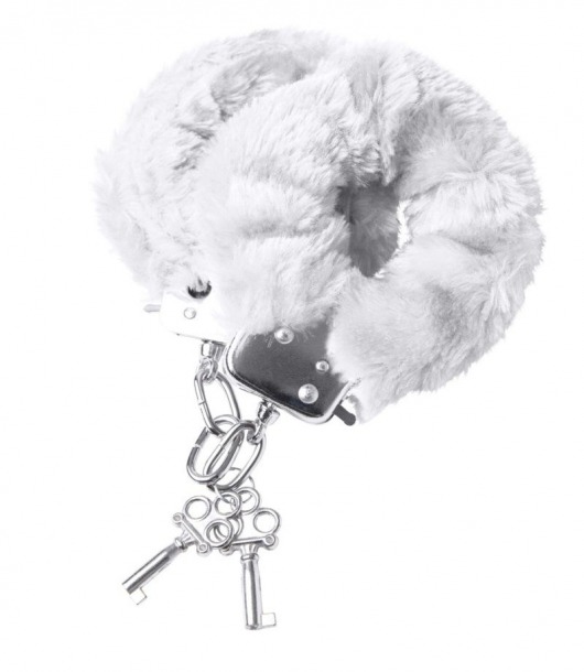Наручники с белой меховой опушкой - ToyFa - купить с доставкой в Красногорске