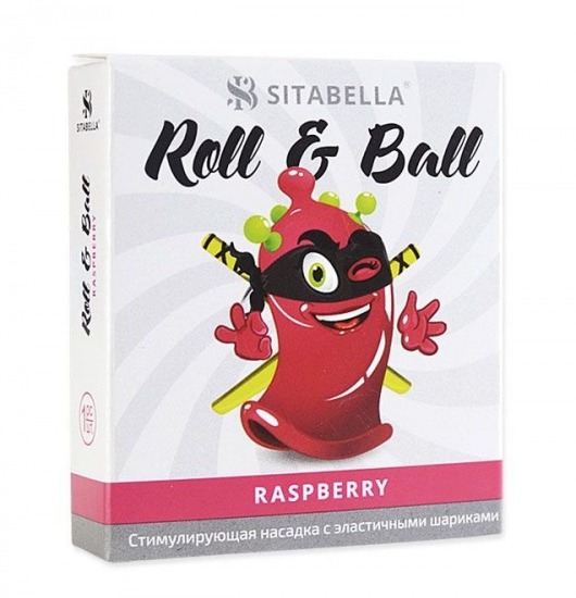 Стимулирующий презерватив-насадка Roll   Ball Raspberry - Sitabella - купить с доставкой в Красногорске
