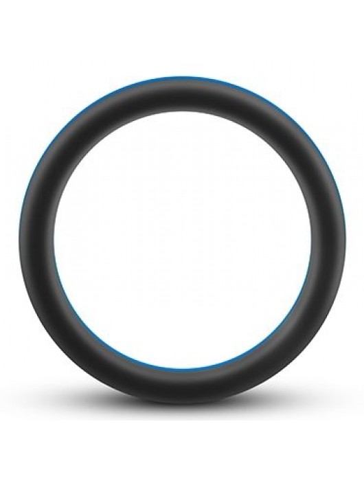 Черно-синее эрекционное кольцо Silicone Go Pro Cock Ring - Blush Novelties - в Красногорске купить с доставкой
