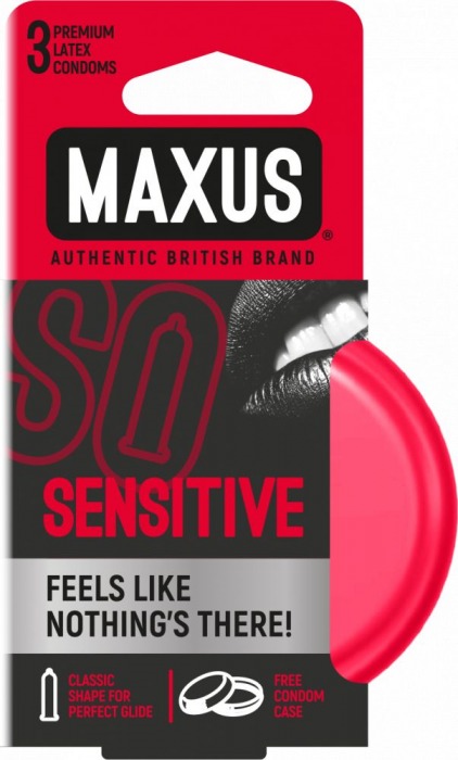 Ультратонкие презервативы в железном кейсе MAXUS Sensitive - 3 шт. - Maxus - купить с доставкой в Красногорске