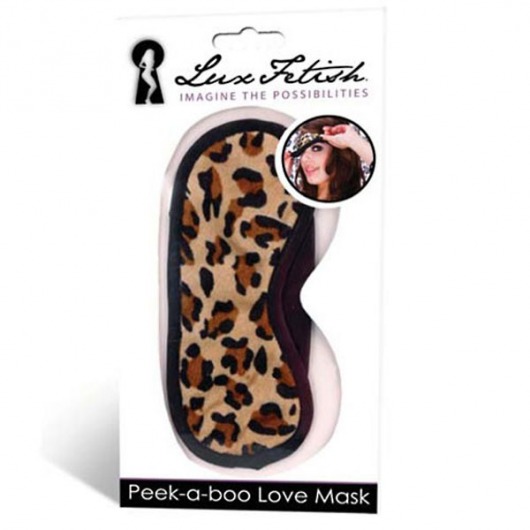Леопардовая маска на глаза Peek-a-Boo - Lux Fetish - купить с доставкой в Красногорске