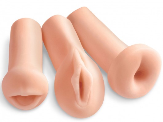 Комплект из 3 мастурбаторов All 3 Holes: вагина, анус, ротик - Pipedream - в Красногорске купить с доставкой