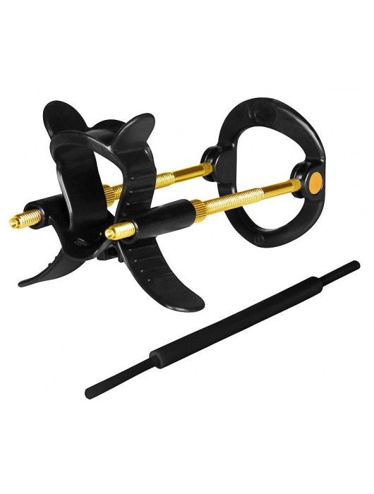 Черно-золотистый экстендер для пениса Sex Expert - Sex Expert - в Красногорске купить с доставкой