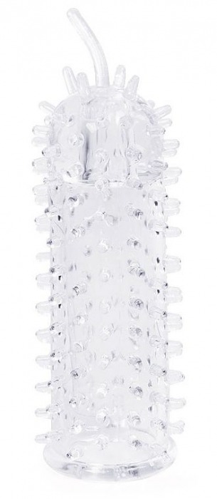 Закрытая рельефная насадка Crystal sleeve с усиками - 12 см. - Erowoman-Eroman - в Красногорске купить с доставкой