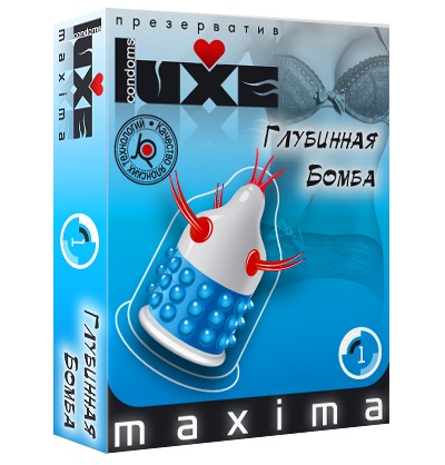 Презерватив LUXE Maxima  Глубинная бомба  - 1 шт. - Luxe - купить с доставкой в Красногорске