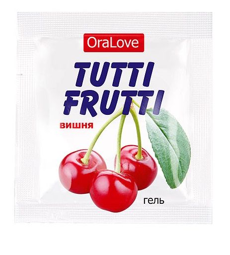 Пробник гель-смазки Tutti-frutti с вишнёвым вкусом - 4 гр. - Биоритм - купить с доставкой в Красногорске