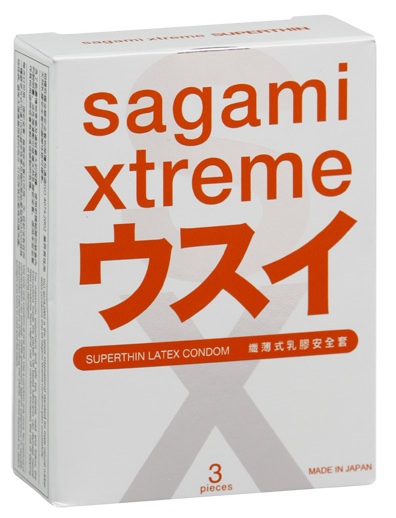 Ультратонкие презервативы Sagami Xtreme SUPERTHIN - 3 шт. - Sagami - купить с доставкой в Красногорске