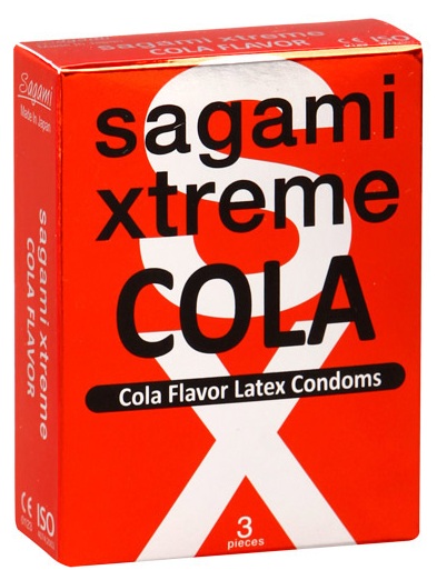 Ароматизированные презервативы Sagami Xtreme COLA - 3 шт. - Sagami - купить с доставкой в Красногорске