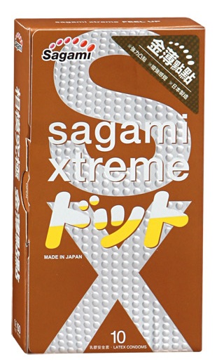 Презервативы Sagami Xtreme FEEL UP с точечной текстурой и линиями прилегания - 10 шт. - Sagami - купить с доставкой в Красногорске
