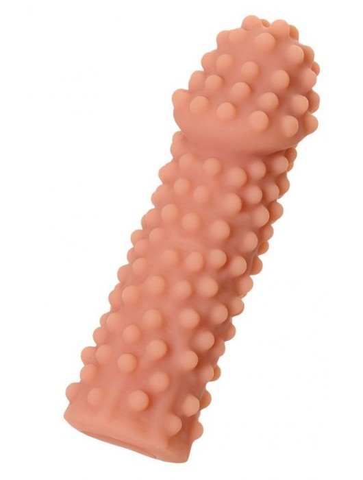 Телесная реалистичная насадка KOKOS Extreme Sleeve 10 с дополнительной стимуляцией - 14,7 см. - KOKOS - в Красногорске купить с доставкой