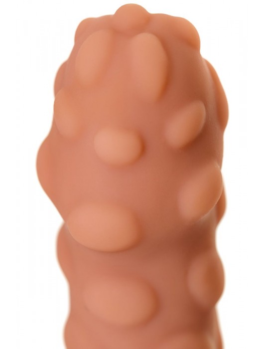 Телесная реалистичная насадка KOKOS Extreme Sleeve 11 с дополнительной стимуляцией - 12,7 см. - KOKOS - в Красногорске купить с доставкой