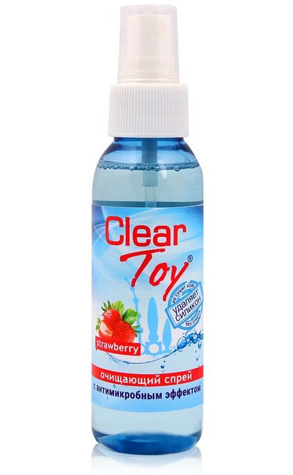 Очищающий спрей для игрушек CLEAR TOY Strawberry - 100 мл. - Биоритм - купить с доставкой в Красногорске