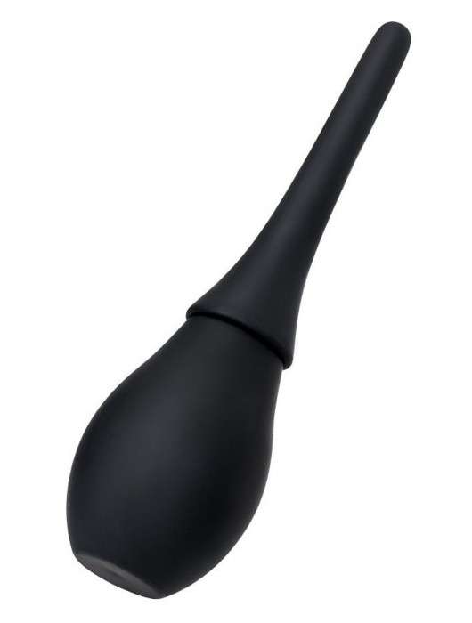 Черный силиконовый анальный душ A-toys с гладким наконечником - A-toys - купить с доставкой в Красногорске