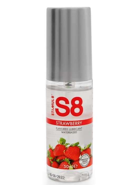 Лубрикант S8 Flavored Lube со вкусом клубники - 50 мл. - Stimul8 - купить с доставкой в Красногорске