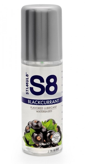 Смазка на водной основе S8 Flavored Lube со вкусом черной смородины - 125 мл. - Stimul8 - купить с доставкой в Красногорске