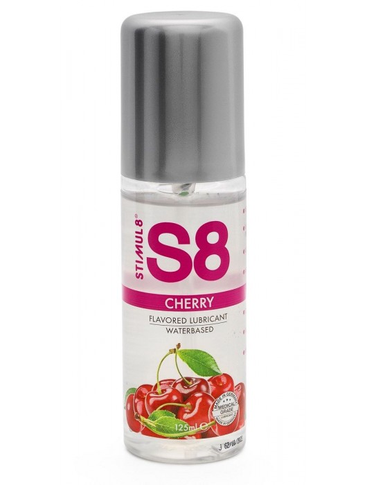 Смазка на водной основе S8 Flavored Lube со вкусом вишни - 125 мл. - Stimul8 - купить с доставкой в Красногорске