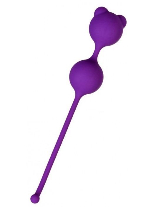 Фиолетовые вагинальные шарики A-Toys с ушками - A-toys