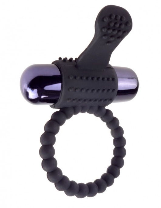 Черное эрекционное виброкольцо Vibrating Silicone Super Ring - Pipedream - в Красногорске купить с доставкой