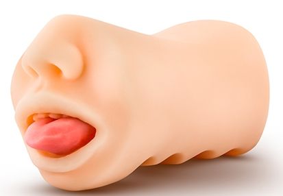 Телесный мастурбатор-ротик с язычком Oral Anne - Blush Novelties - в Красногорске купить с доставкой