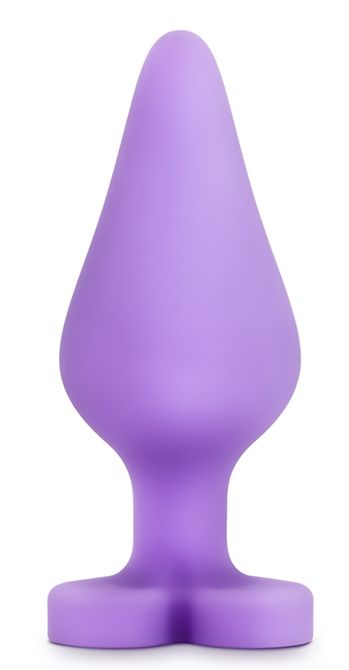 Фиолетовая анальная пробка Naughty Candy Heart Do Me Now - 8,9 см. - Blush Novelties - купить с доставкой в Красногорске
