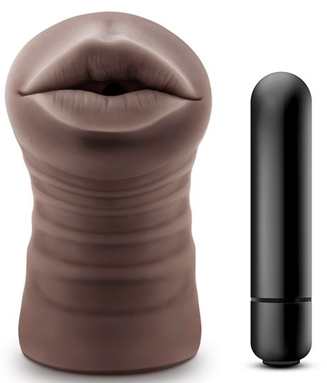 Коричневый мастурбатор-ротик Heather - Blush Novelties - в Красногорске купить с доставкой