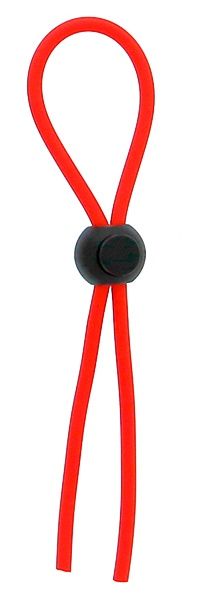Красное эрекционное лассо с одной бусиной-утяжкой STRETCHY THIN LASSO - Dream Toys - в Красногорске купить с доставкой