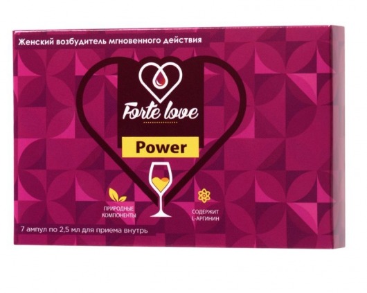 Женский возбудитель мгновенного действия Forte Love Power - 7 ампул (2,5 мл.) - Капиталпродукт - купить с доставкой в Красногорске