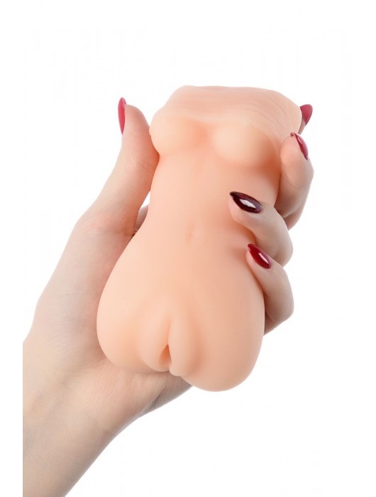 Телесный мастурбатор в виде женской фигурки - Toyfa Basic - в Красногорске купить с доставкой