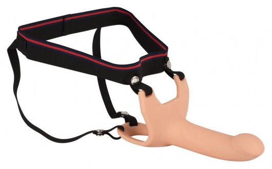Силиконовый полый страпон на ремнях Silicone Strap-on - 16 см. - Orion - купить с доставкой в Красногорске