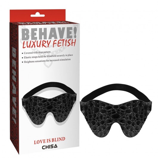 Черная маска на глаза Behave - Chisa - купить с доставкой в Красногорске