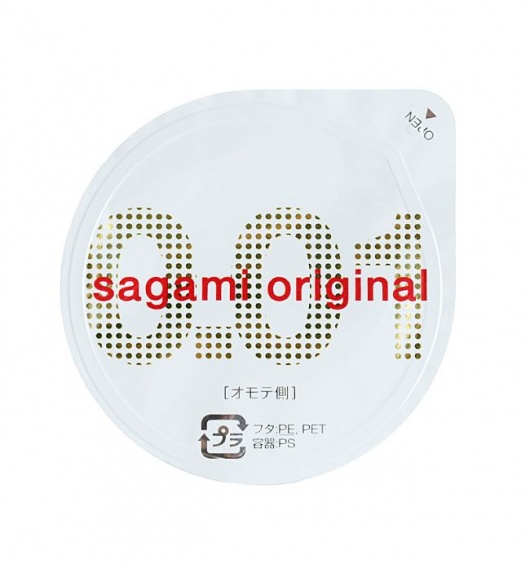 Супертонкий презерватив Sagami Original 0.01 - 1 шт. - Sagami - купить с доставкой в Красногорске