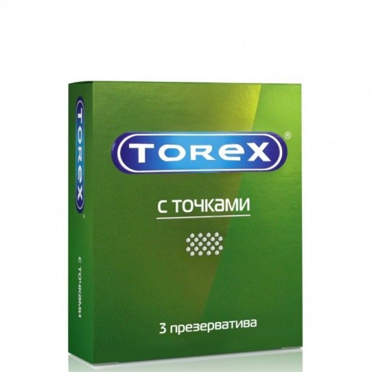 Текстурированные презервативы Torex  С точками  - 3 шт. - Torex - купить с доставкой в Красногорске
