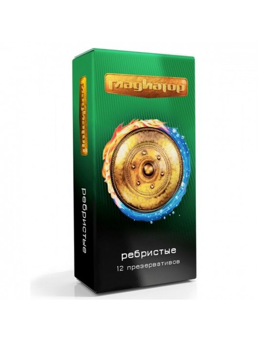 Презервативы  Гладиатор Ребристые  - 12 шт. - Гладиатор - купить с доставкой в Красногорске