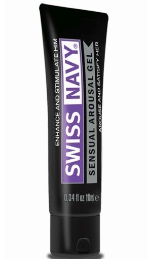 Возбуждающий гель-лубрикант на водной основе Sensual Arousal Lubricant - 10 мл. - Swiss navy - купить с доставкой в Красногорске