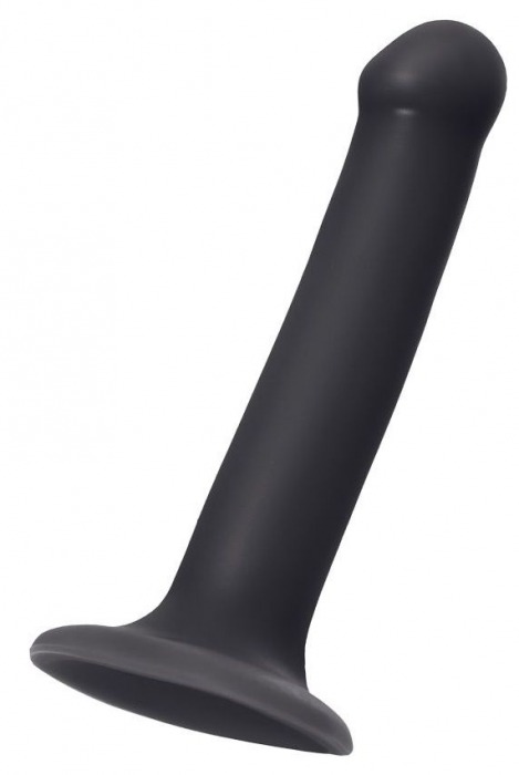 Черный фаллос на присоске Silicone Bendable Dildo M - 18 см. - Strap-on-me - купить с доставкой в Красногорске