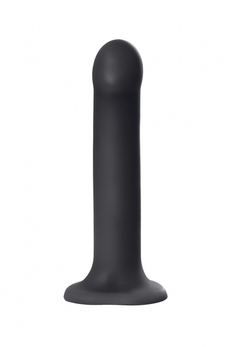 Черный фаллос на присоске Silicone Bendable Dildo L - 19 см. - Strap-on-me - купить с доставкой в Красногорске